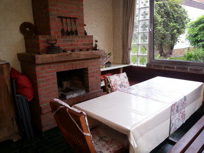 Kaminecke überdacht